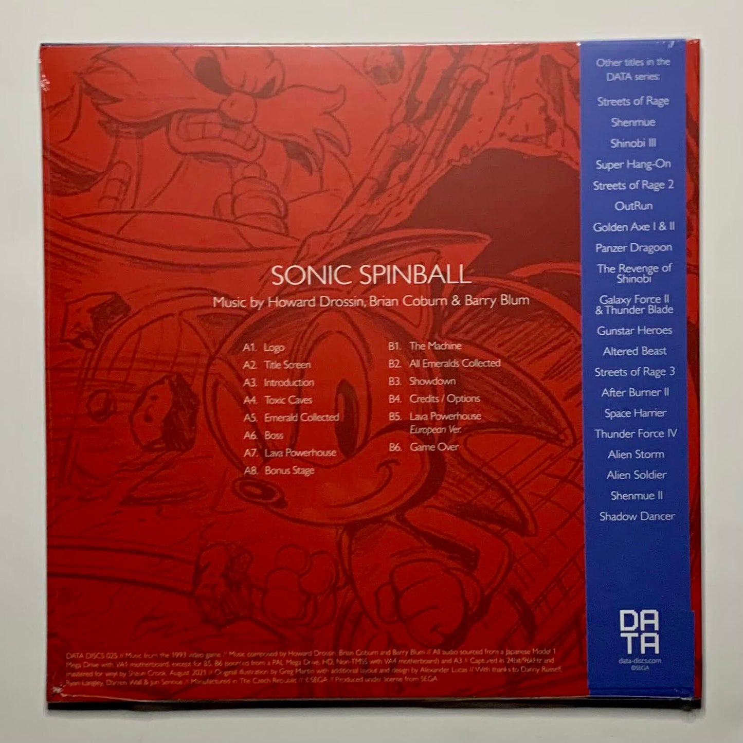 Sonic Spinball (Soundtrack) - DATA025 12" 180g Blue Vinyl