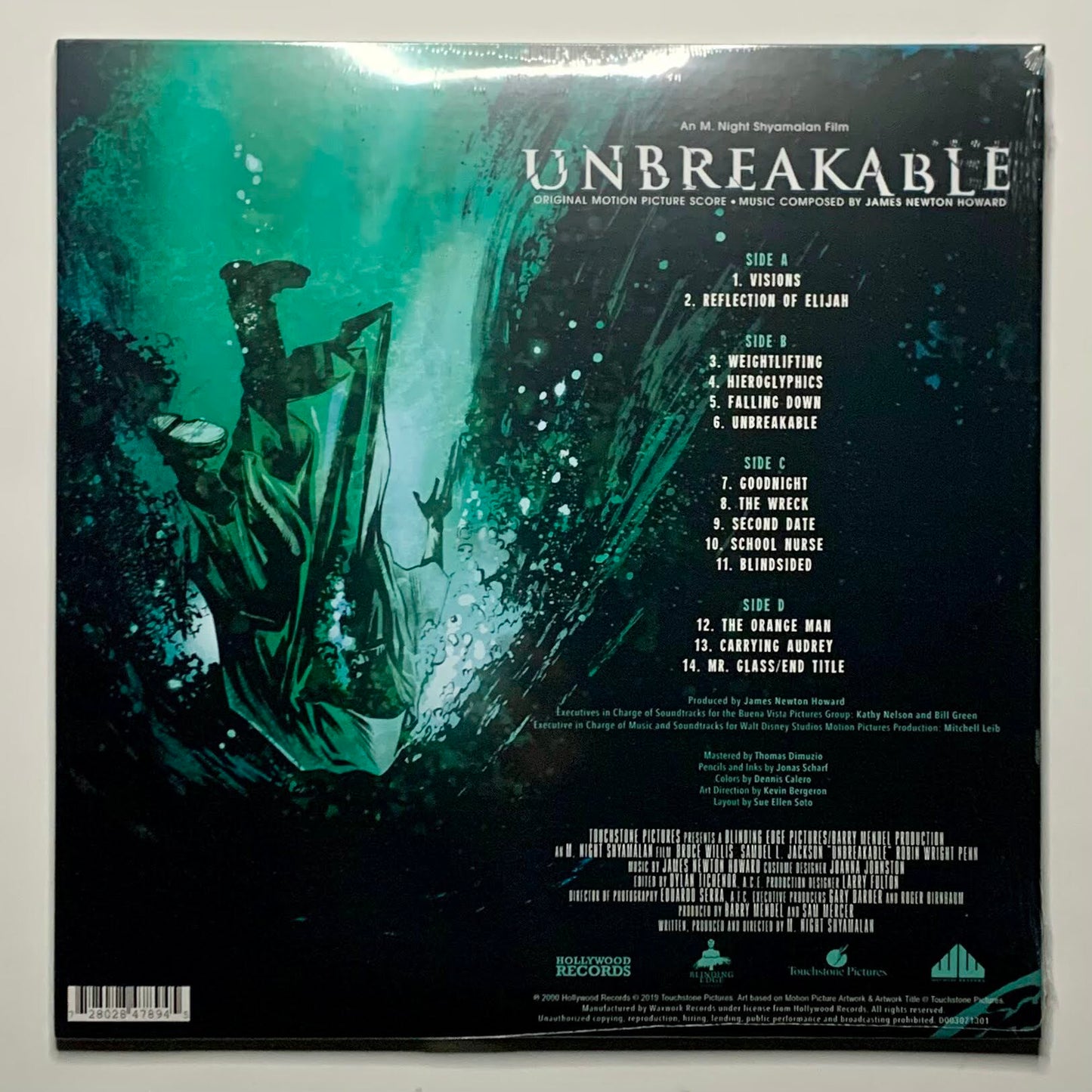 Unbreakable (Soundtrack) - James Newton Howard 2xLP Aqua Vinyl