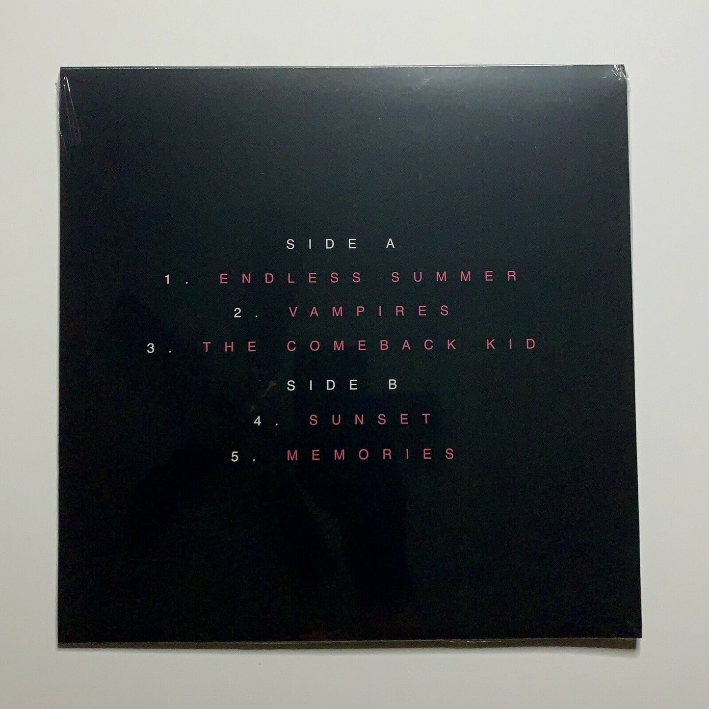 The Midnight Rearview Mirror EP White Vinyl Back of Cover