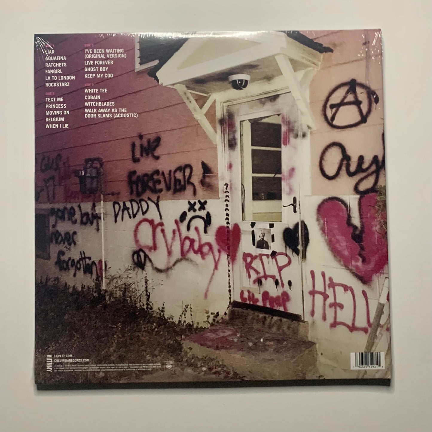 Lil Peep Everybody's Everything Album Pink Vinyl Back of Cover